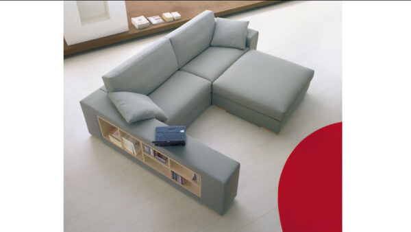 Divano angolare moderno Merit compatto da centro stanza di Tino Mariani