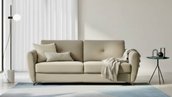 Divano Letto con Materasso Alto e Rete a Doghe Artigianale Tino Mariani Lissone