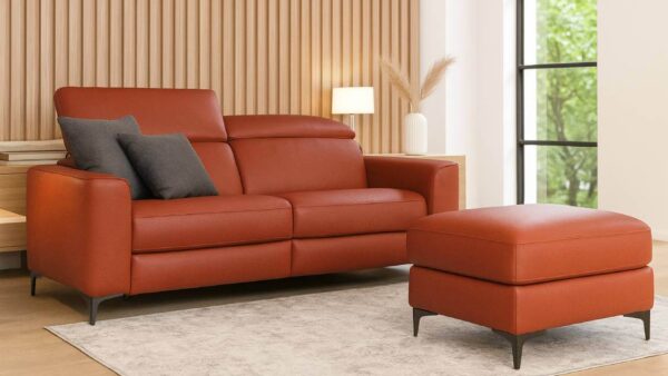 Divano Relax Moderno Byron Small Con Piedini e schienale Alti In Metallo Tino Mariani