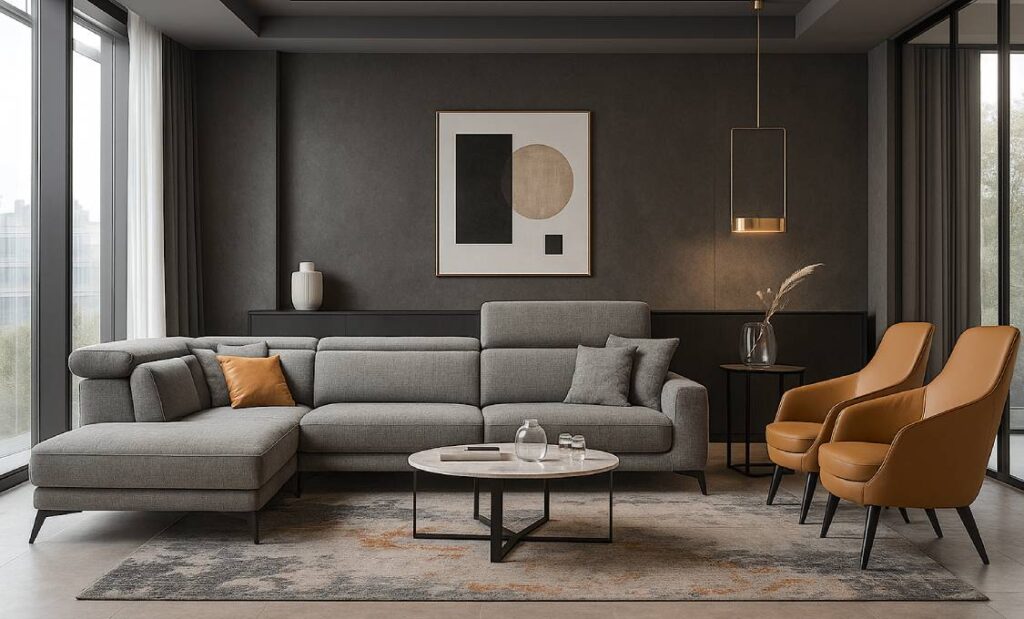 Divano Moderno Con Sedute Scorrevoli Elettriche Slide e schienale alto Tino Mariani