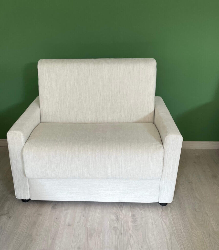 poltrona letto salvaspazio Oslo in tessuto sfoderabile anti macchia tino mariani 