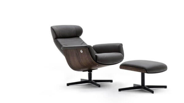 Poltrona Relax Evolution Moderna con Base Girevole in Acciaio