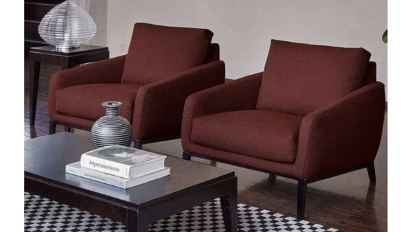 Poltrona Moderna Con Base In Legno