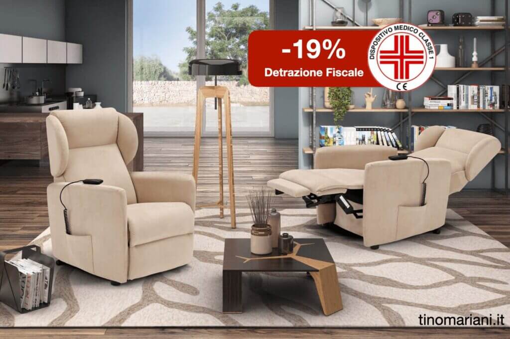 Poltrona reclinabile relax certificata presidio medico Tino Mariani