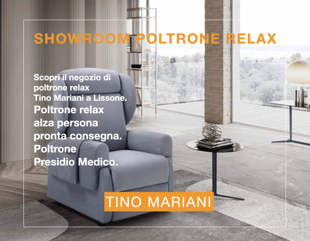 Showroom Tino Mariani poltrone relax e alzapersona a Lissone Monza Brianza