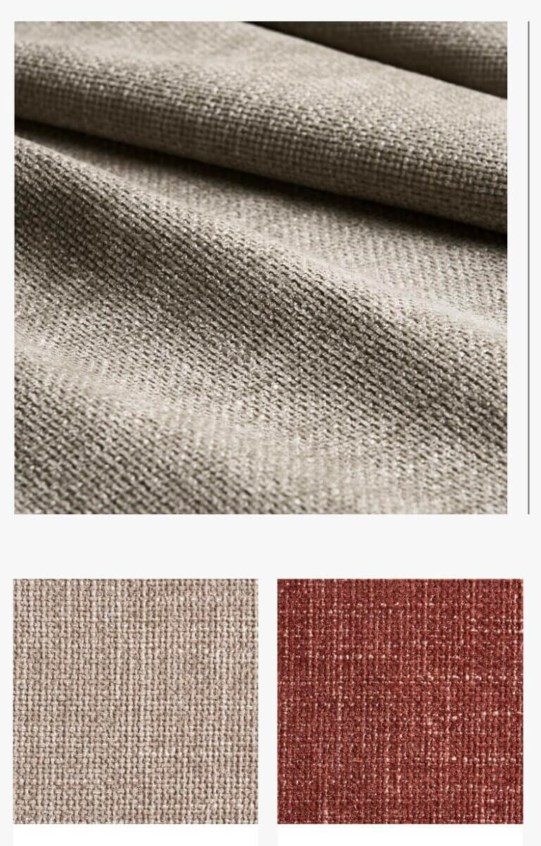 Tessuti pregiati, anti macchia, naturali e morbidi per rivestimento divani e poltrone Tino Mariani