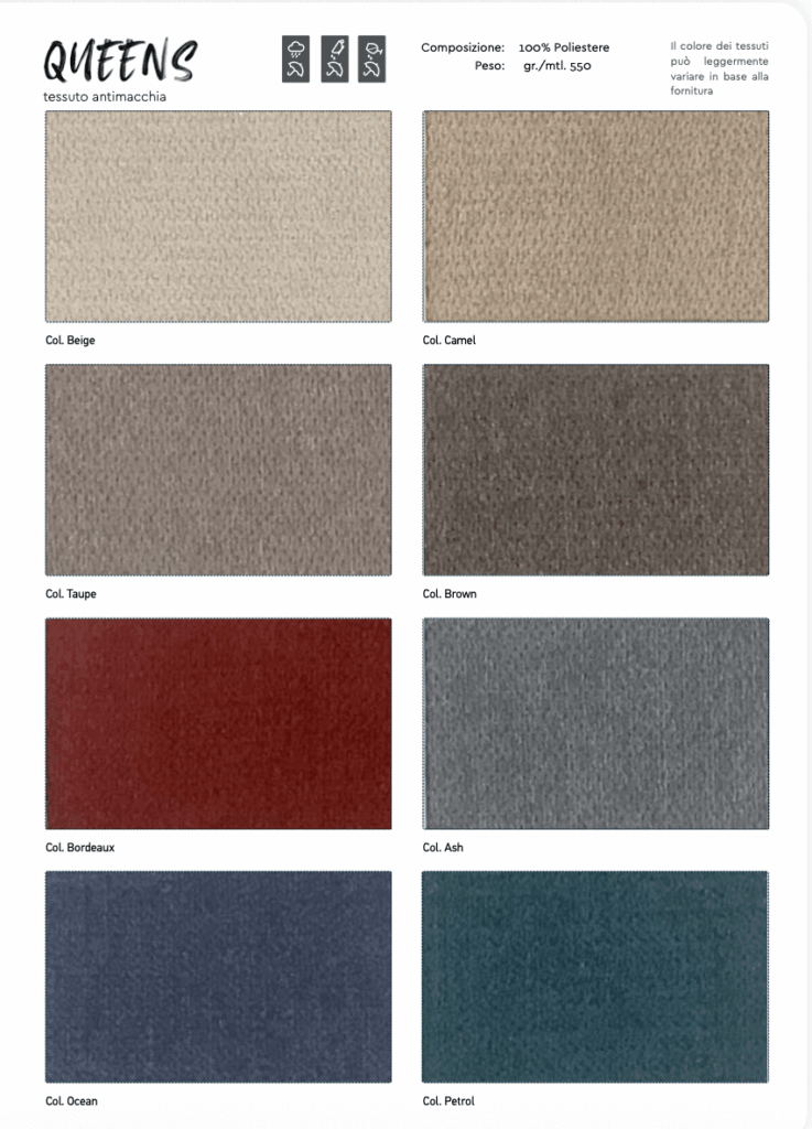 Colori Tessuto Anti Macchia Per Poltrona Relax Carol 2 Motori Tino Mariani