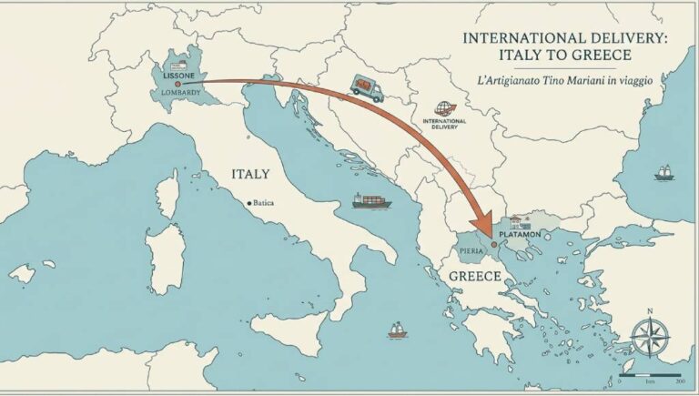 Alt tag ottimizzato: Divano letto Modular Pro matrimoniale Tino Mariani in consegna da Lissone a Platamon Grecia