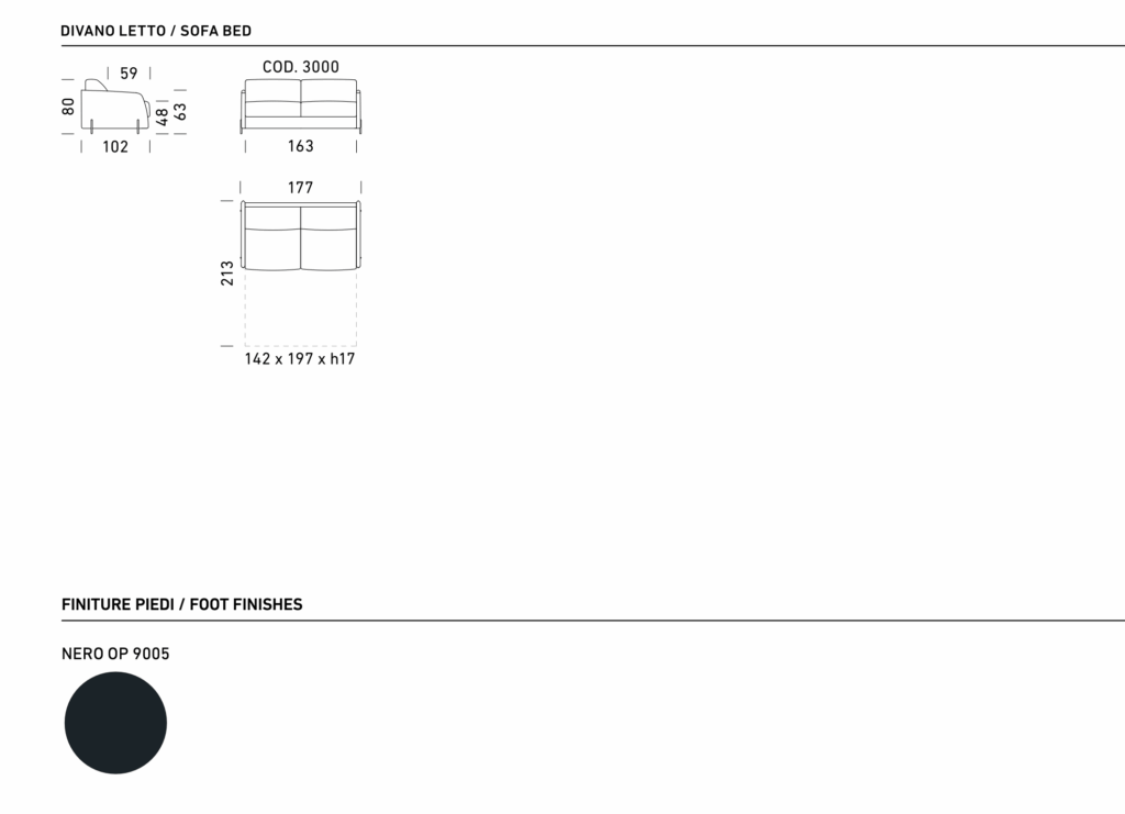 Dimensioni Divano Letto Air Consegna Rapida Tino Mariani
