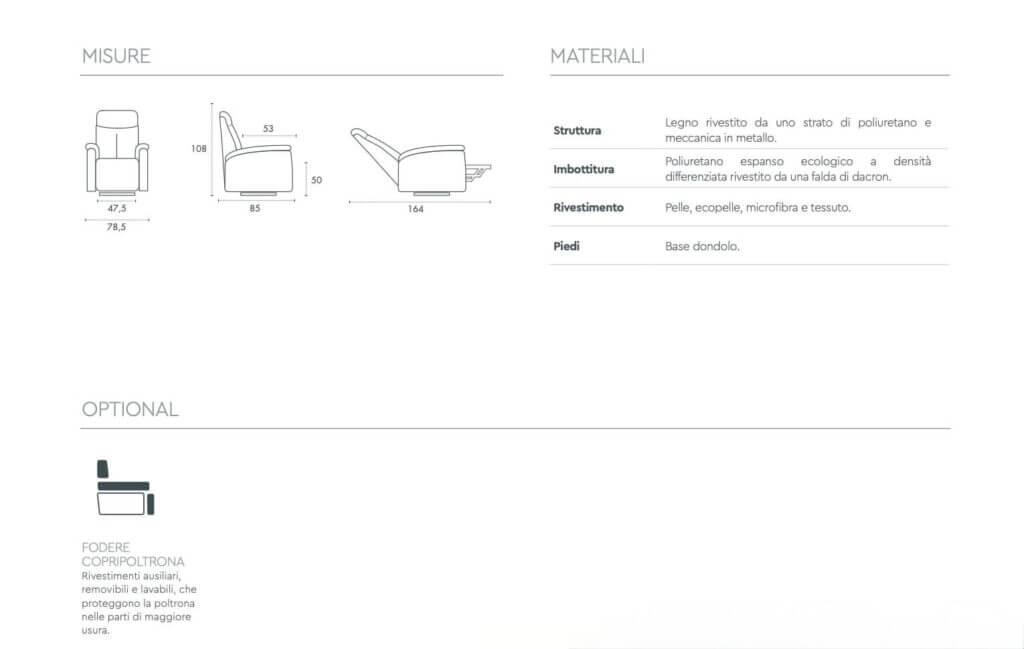 Dimensioni Poltrona A Dondolo Dolcevita Tino Mariani