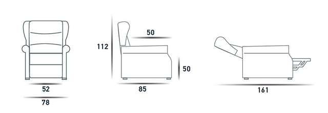 Dimensioni Poltrona Relax Amalfi Tino Mariani