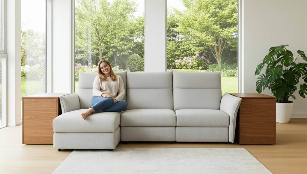 Divanetti con penisola e relax Tino Mariani a Lissone