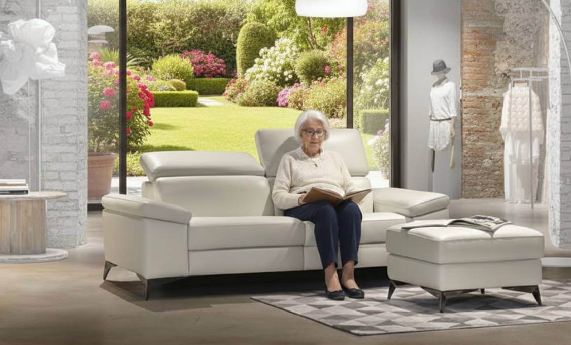 Divani alti per anziani con seduta e piedini alti – comfort e qualità artigianale Tino Mariani