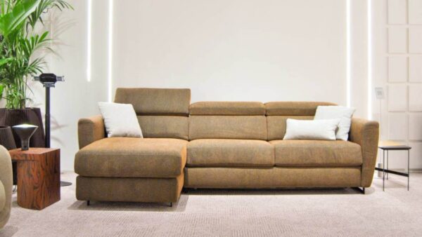 Divani letto Modular Pro con chaise-longue contenitore, versatili e personalizzabili per il soggiorno moderno