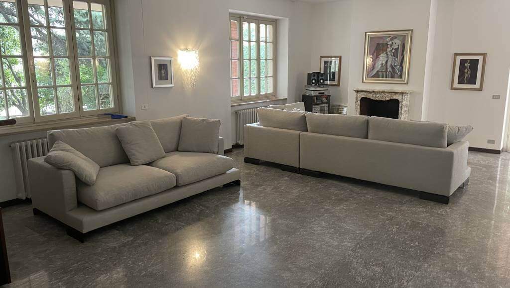 Divani Moderni Angolari Grandi in tessuto sfoderabile Tino Mariani