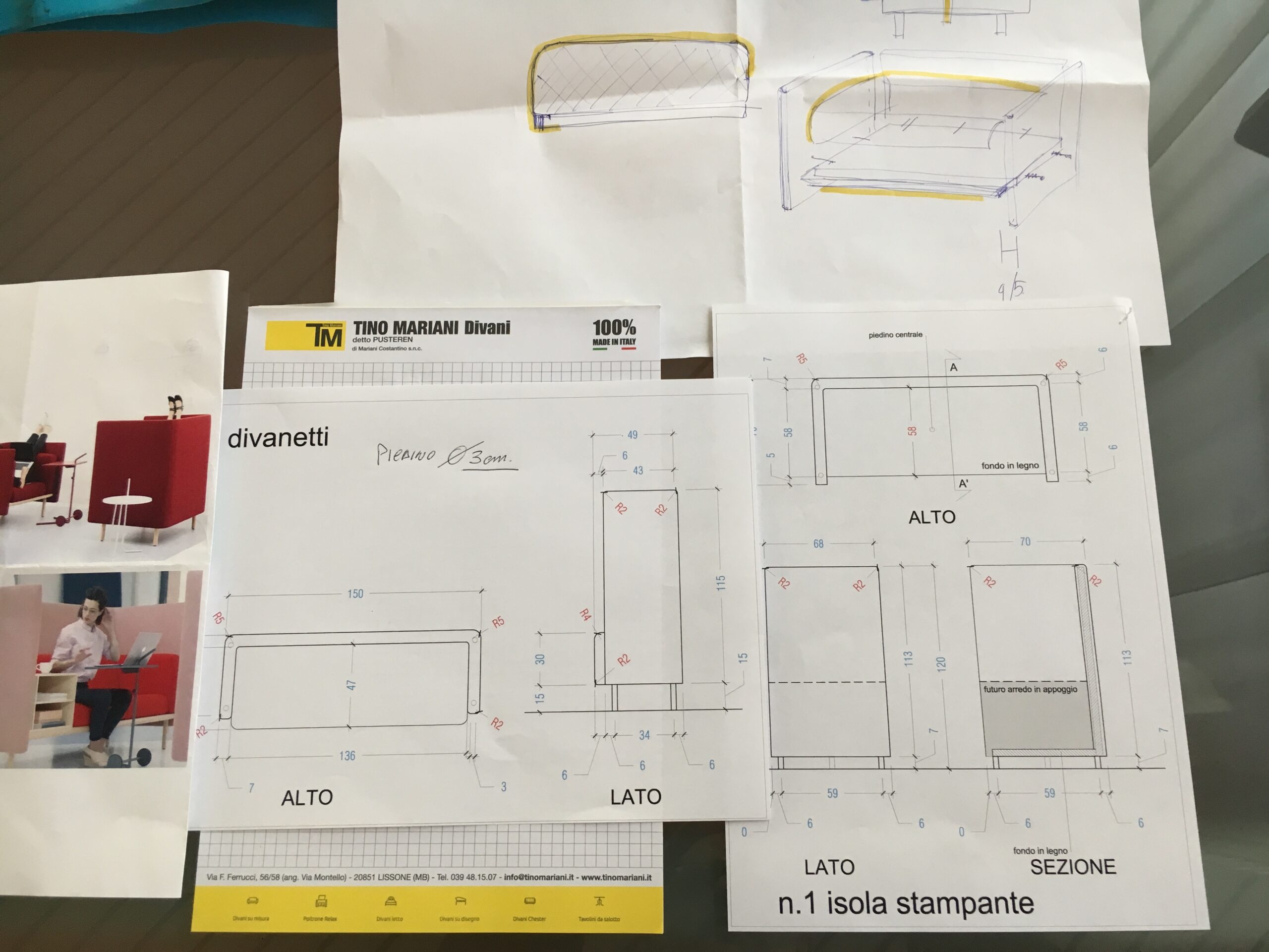 Divani Su Disegno Tino Mariani