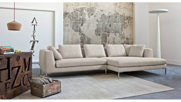 Divano moderno e comodo Denny con piedini alti, Tino Mariani, disponibile su misura