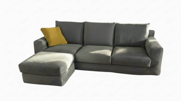 Divano E Pouf Caraibi In Tessuto Bouclè In Offerta Outlet