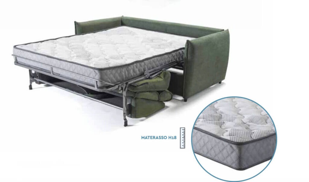 Divano Letto Dublino Con Materasso Alto 18 Cm In Vendita Da Tino Mariani