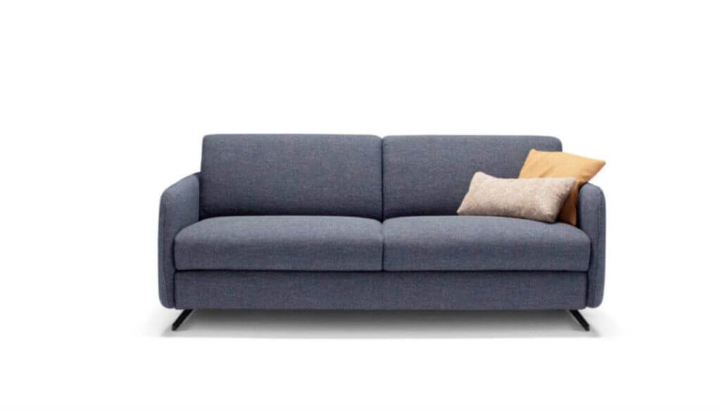 Divano Letto Matrimoniale Moderno Con Piedini Alti E Rete A Doghe Praga