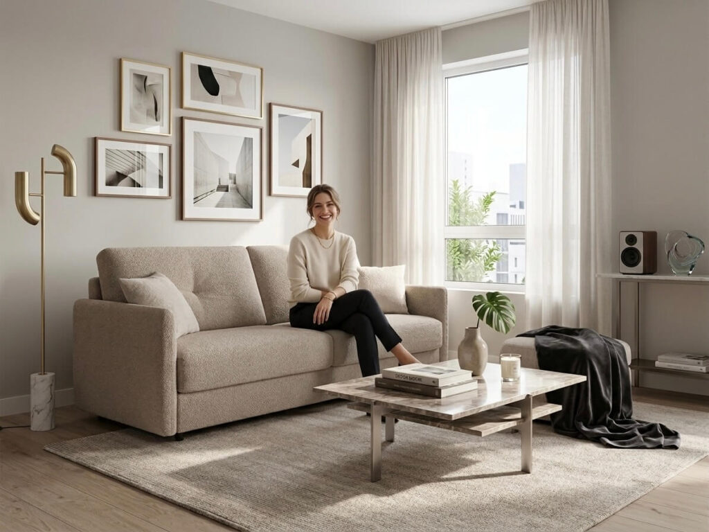Divano letto matrimoniale Modular Plus Tino Mariani in pronta consegna con materasso comfort