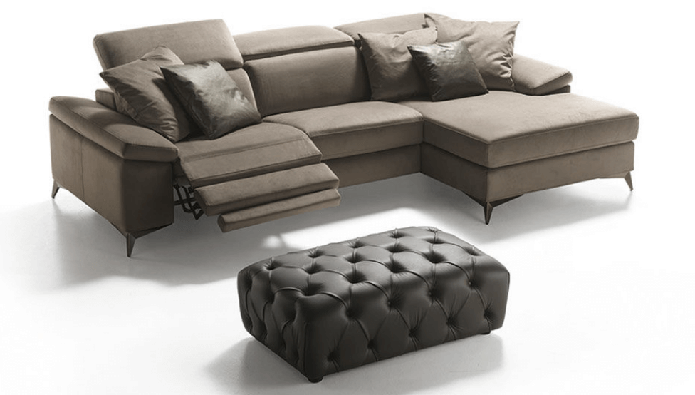 Divano Relax Elettrico Byron Large Con Chaise Longue Tino Mariani