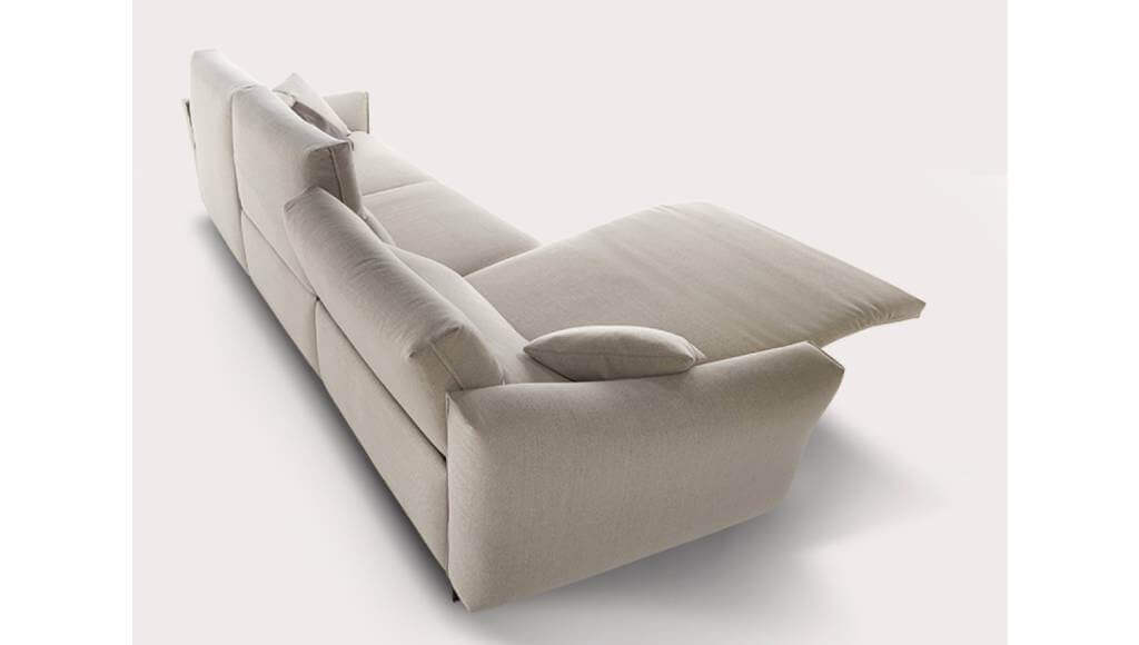 Divano Relax Ibiza Con Batteria Tino Mariani disponibile con chaise-longue, lineare o angolare 