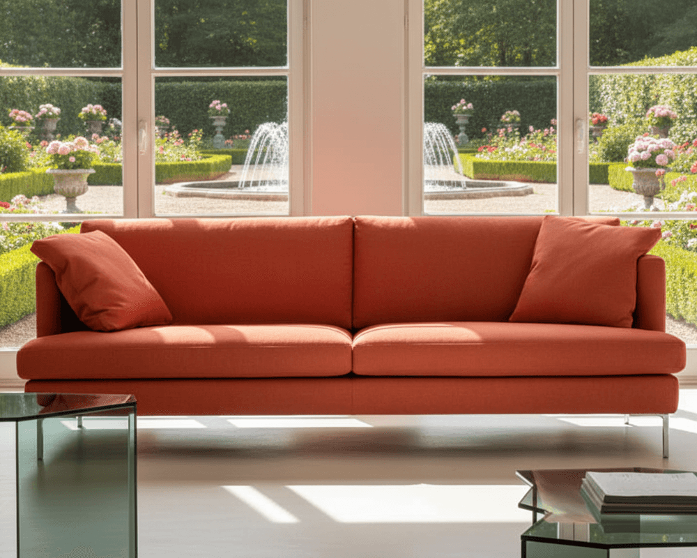 Divano Moderno Con Piedino Alto Manhattan Tino Mariani Divano moderno Manhattan Tino Mariani con piedino alto in tessuto sfoderabile