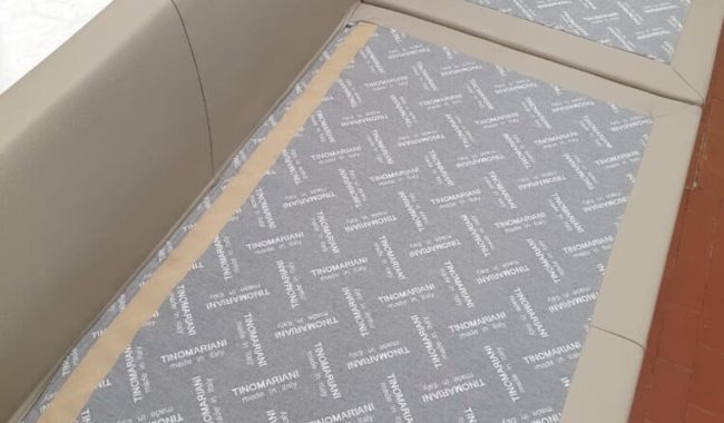 Lavorazione Divano Su Misura Portofino Con Tela Marchiata Tino Mariani