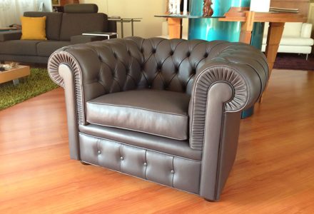 Poltrona Chester In Pelle Fiore Tino Mariani Copia