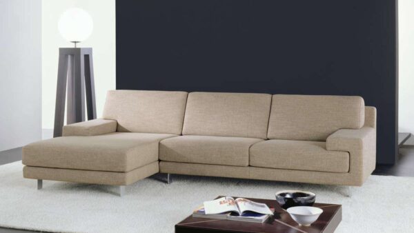 divano componibili con chaise-longue in tessuto sfoderabile madison tino mariani