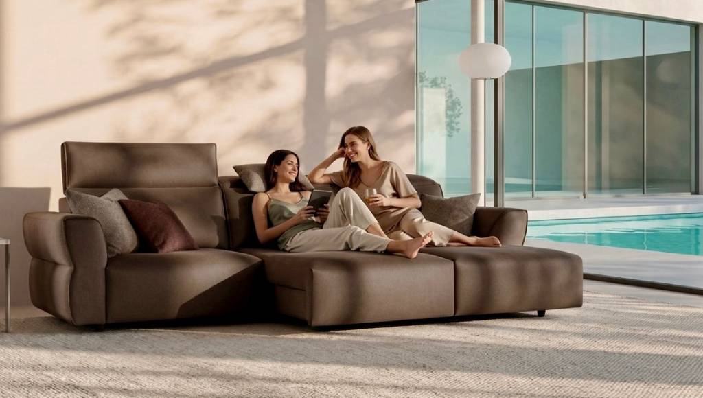 Divano Leon Tino Mariani con sedute estraibili moderno e confortevole