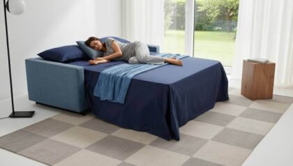 Nuovo Divano Letto Air Comodo Per Tutte Le Notti Con Porta Guanciali E Materasso Alto 17 Cm, In Consegna Rapida