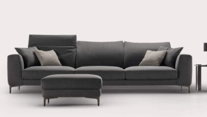 Nuovo Divano Moderno Con Sedute Estraibili Porto in tessuto anti macchia Tino Mariani