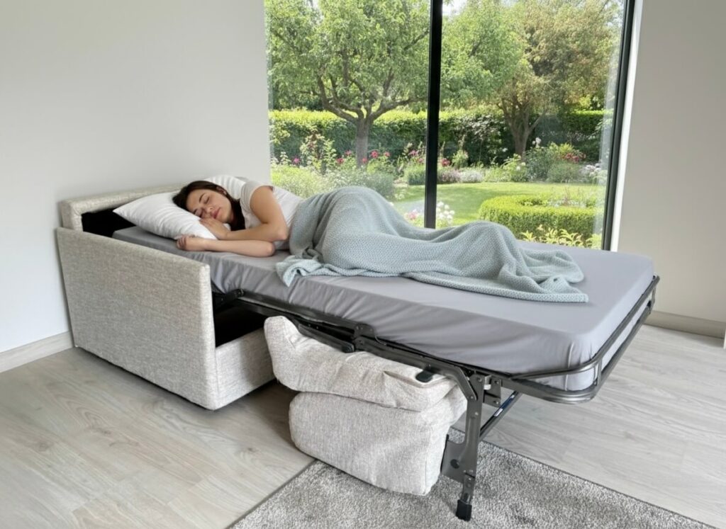 Poltrona Letto Oslo con materasso alto 18 cm, comoda e confortevole per dormire