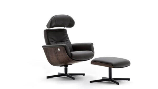 Poltrona Moderna In Pelle Con Poggiatesta Regolabile