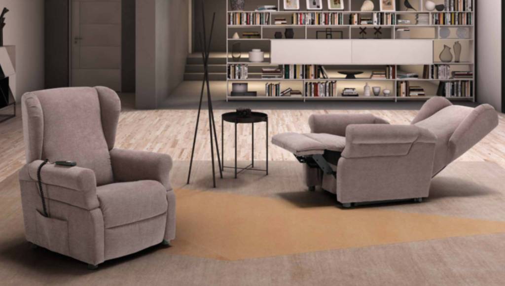 Poltrona Reclinabile Bergè Compact con braccioli staccabili Tino Mariani