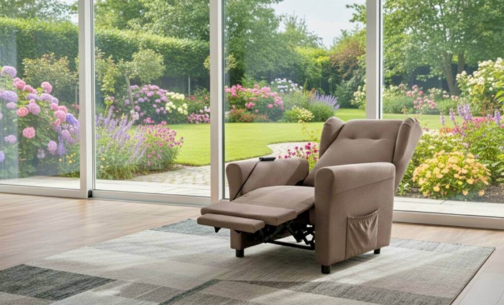 Poltrona reclinabile Carol 2 motori alzapersona in offerta pronta consegna da Tino Mariani