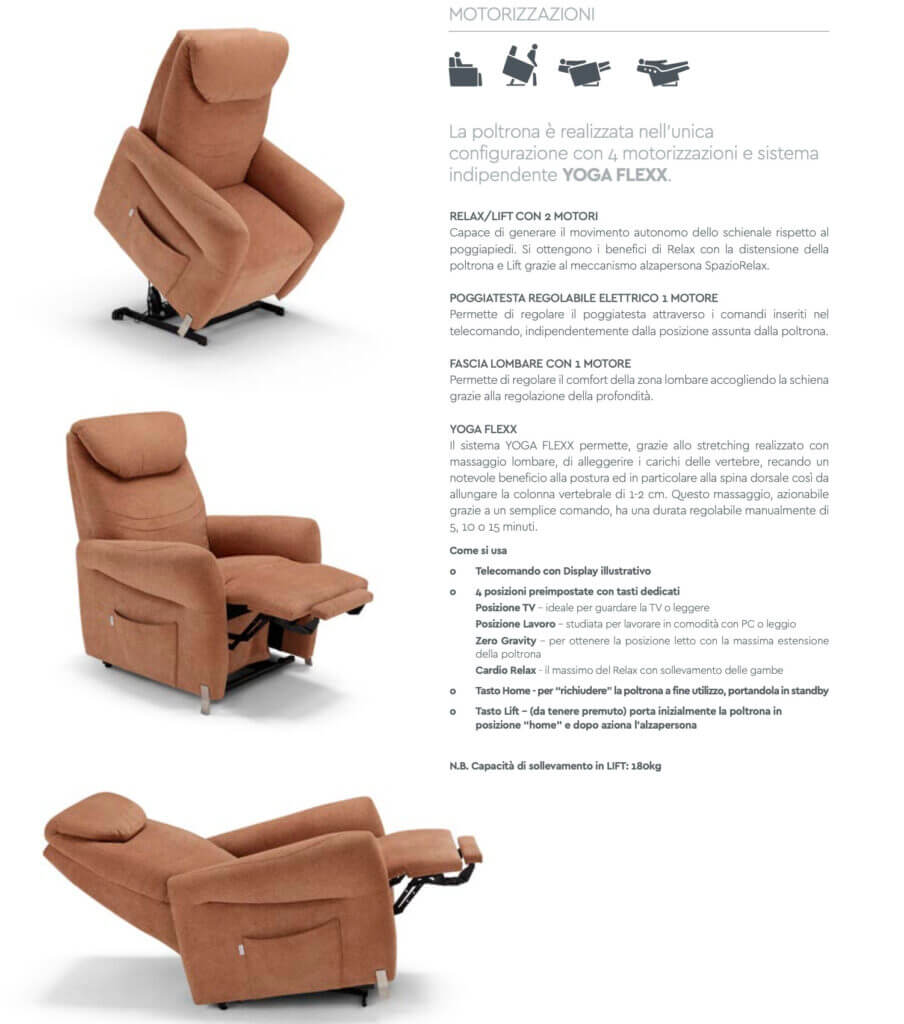 Poltrona Relax 4 Motori Emilia Tino Mariani