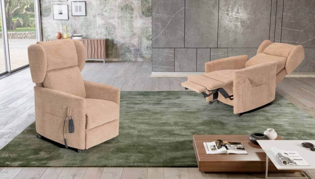 Poltrona per disabili con braccioli estraibili Nicole con fianchi e orecchie removibili – Tino Mariani