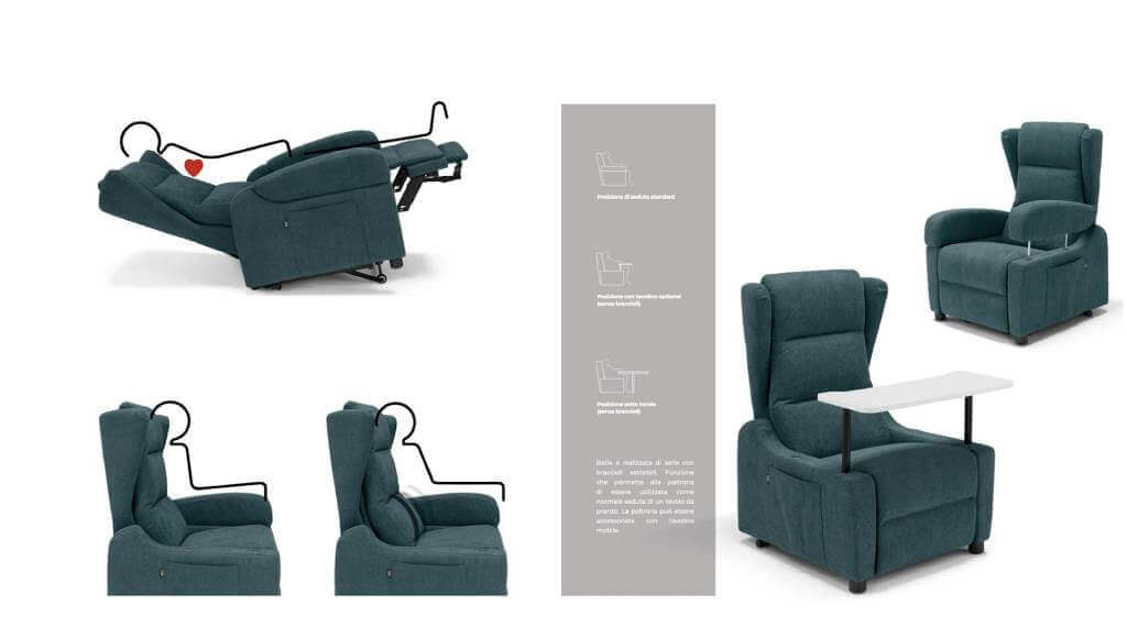 Poltrone relax alzapersona e reclinabili per anziani Tino Mariani – showroom a Lissone Monza Brianza