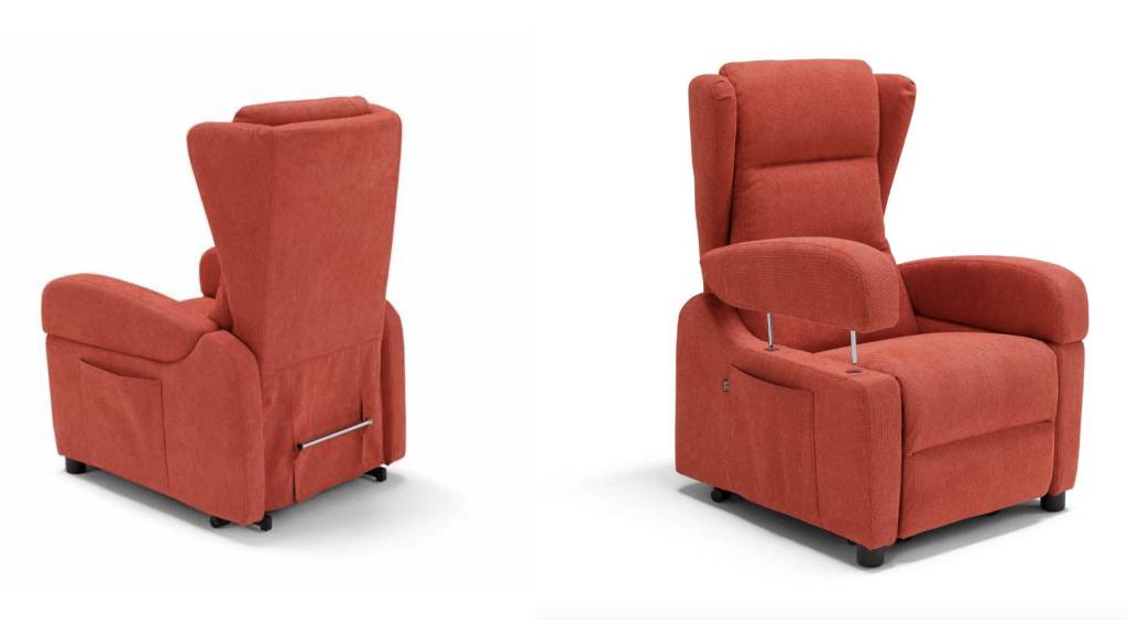 Poltrone relax con ruote e braccioli staccabili in vendita a Buccinasco da Tino Mariani