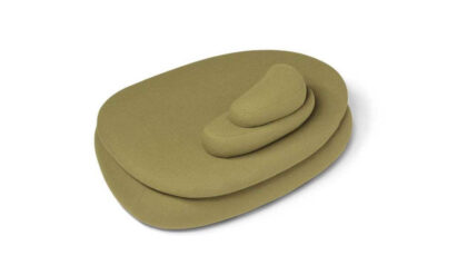 Pouf Contenitore Di Design Stone in tessuto sfoderabile Tino Mariani