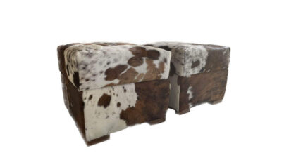 Pouf Contenitore In Pelle Cavallino su misura di Tino Mariani