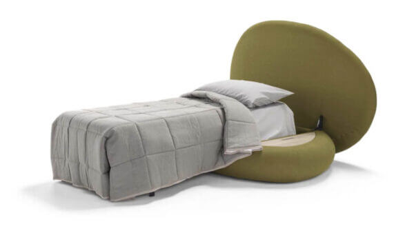 Pouf Di Design Con Contenitore In Legno E Rete Ortopedica Eletto Saldata Tino Mariani