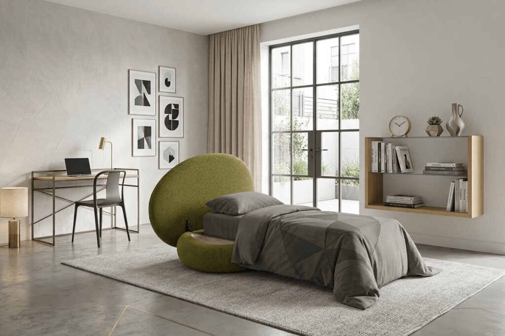 Pouf letto Stone di design artigianale Tino Mariani
