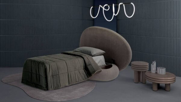 Pouf Letto Trasformabile Stone In Tessuto Sfoderabile Tino Mariani