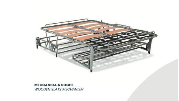 Rete ortopedica a doghe in legno divano letto Modular Tino Mariani Made in Italy