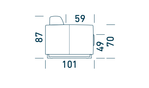 Scheda tecnica divano letto Modular Standard con materasso alto – Tino Mariani